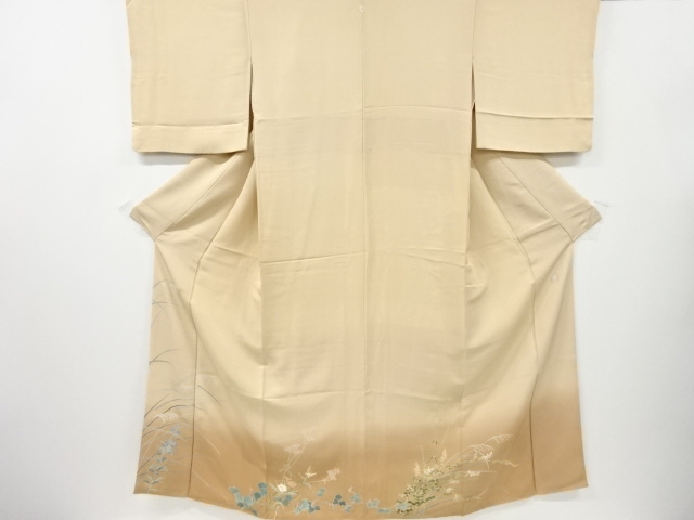 JAPANESE KIMONO / IRO-TOMESODE / FLORAL PLANTS / ARTIST WORK